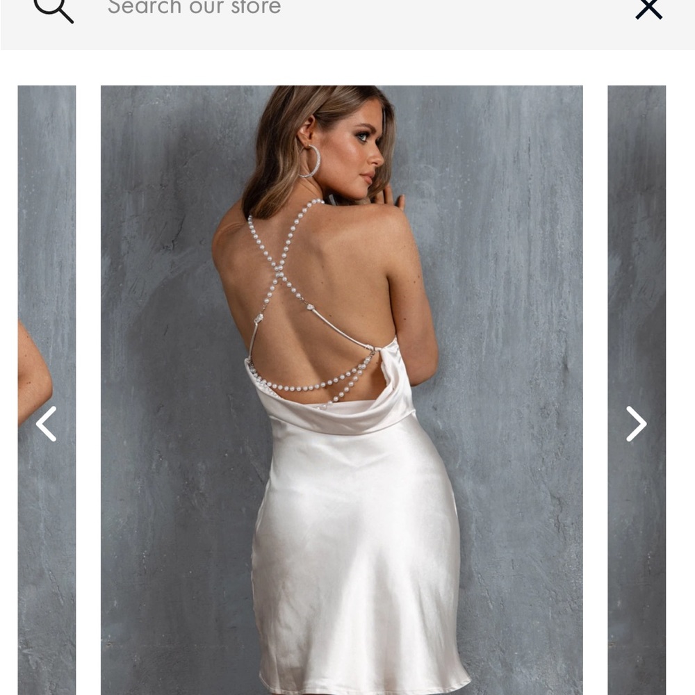 PEARL BACK SLIP DRESS